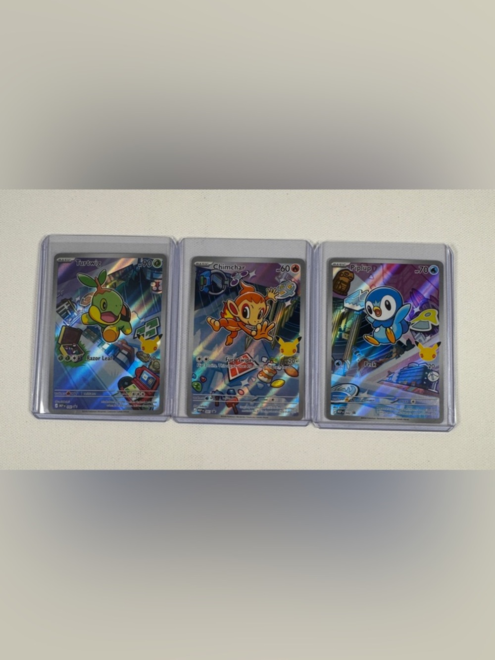 First partner illustration collection pokemon Turtwig Chimchar Piplup 4 Sinnoh